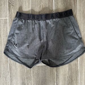 GREY UNDER ARMOR SHORTS